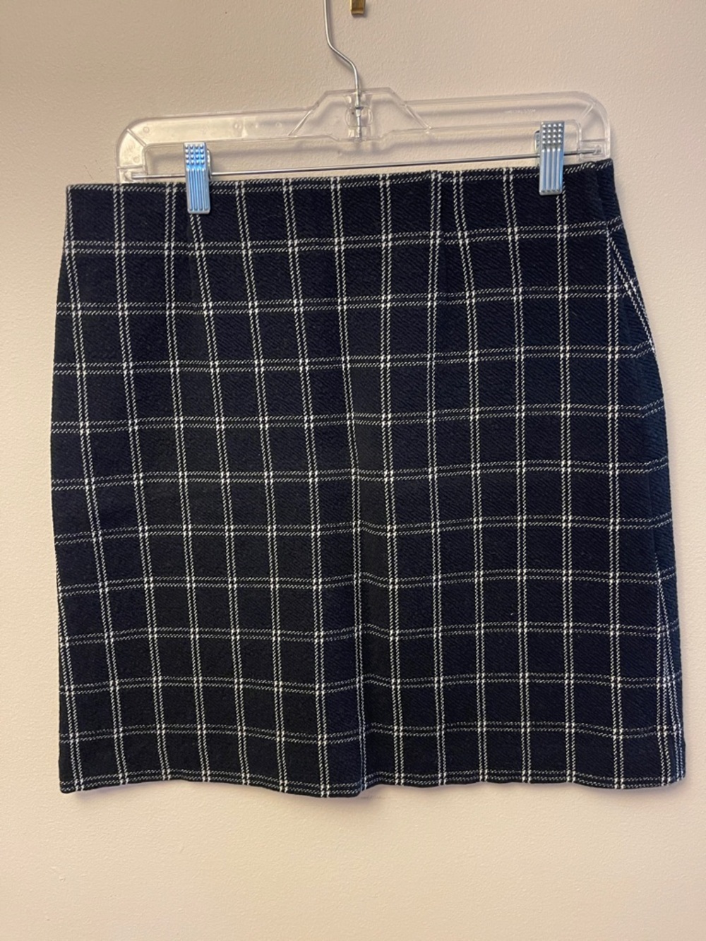 J. Jill Mini Skirt Black & White Plaid
